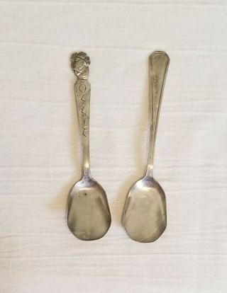 Vintage Ollie Ice Cream Spoons " Kukla,  Fran And Ollie " Wallace Silverplate