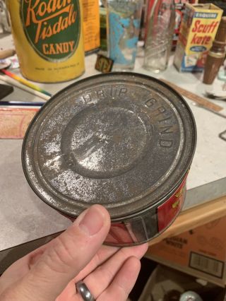 Vintage Atwood’s Coffee Tin Can Advertising Minneapolis Mn Minnesota Happy Blend 7