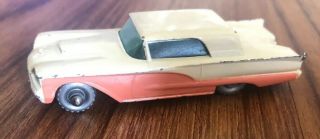 1960 Moko Lesney Matchbox No.  75 Ford Thunderbird Met Rare White - Pink Grey Wheels