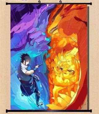 Home Decor Anime Poster Naruto Itachi Uzumaki Sasuke Wall Scroll 60 90cm