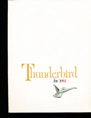 1961 Ford Thunderbird Dealer Sales Brochure