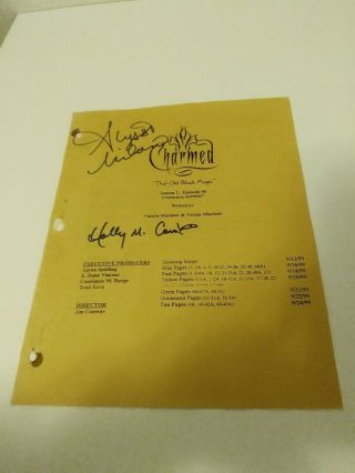 Collectible 1999 Charmed Shooting Script Signed By Alyssa Milano/holly M.  Combs