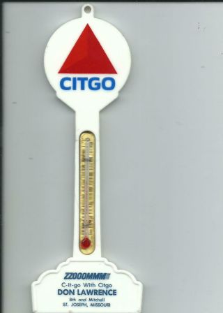Pole Sign Thermometer,  Citgo Gas Station,  St.  Joseph,  Missouri