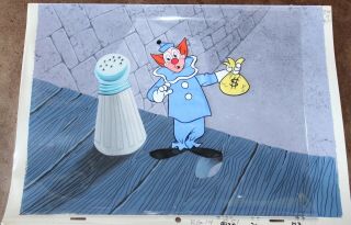 Bozo The Clown Animation Cel Hand Painted Background 811 Larry Harmon