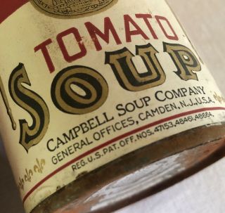 9] Antique 1900 - 20’s vintage CAMPBELL’s SOUP Co.  Camden NJ Vegetable Tomato Cans 3