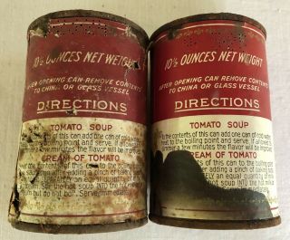 9] Antique 1900 - 20’s vintage CAMPBELL’s SOUP Co.  Camden NJ Vegetable Tomato Cans 4