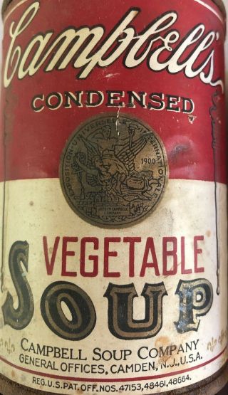 9] Antique 1900 - 20’s vintage CAMPBELL’s SOUP Co.  Camden NJ Vegetable Tomato Cans 8
