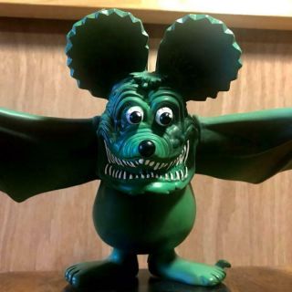 Rat Fink Ed Roth Mooneyes Figure Rat Bat Green Monster Rare Statue Hot Rod M1
