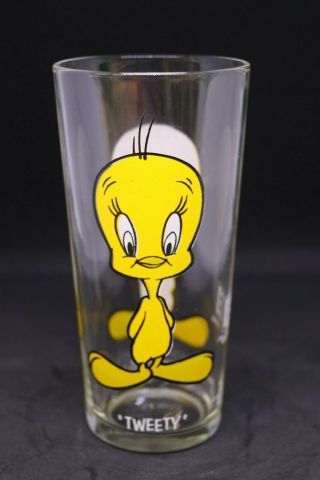 1973 Pepsi Collector Series Tweety Glass Warner Bros Looney Tunes Tweety Bird