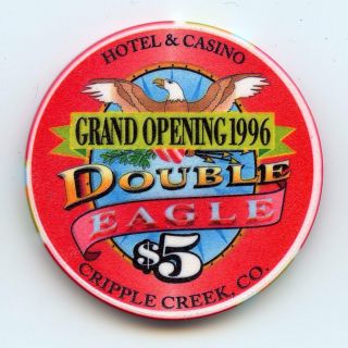 $5 Casino Chip Double Eagle Casino Cripple Creek Co " Grand Opening "