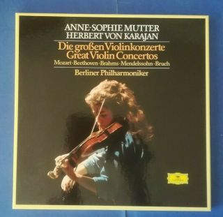 C597 Mutter The Great Violin Concertos Karajan Bpo 4lp Dgg 2740 282 Stereo