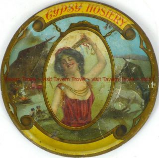 Scarce 1900s Gypsy Hosiery 6 - Inch Change Tray