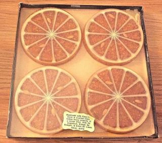 Vintage Orange Slices Resin Coasters Set Of 4 By Ideal Gifts