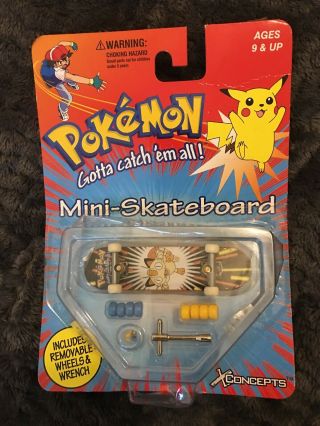 Pokemon Mini Skateboard Meowth 1998 Vintage 90s