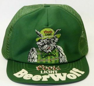 Coors Light Beer Wolf Hat Beerwolf Vintage One Of A Kind Collectors A,