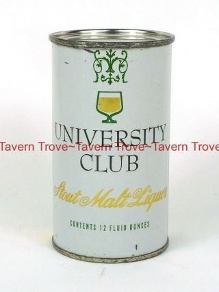 1950s Gettelman University Club Stout Malt Liquor Flat Top Can Tavern Trove