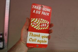 JAX BEER TAKE HOME A SIX PACK PORCELAIN METAL SIGN CALL AGAIN BREWING ORLEANS 66 2