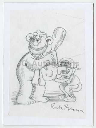 The Muppets - Rick Brown - Illustration Art Of Fozzie Bear & Gonzo