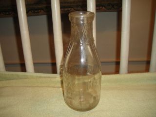 Antique International Milk Co.  Inc Irvington NJ One Quart Glass Milk Bottle - LQQK 3