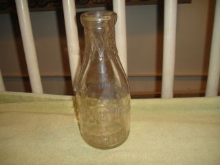 Antique International Milk Co.  Inc Irvington NJ One Quart Glass Milk Bottle - LQQK 4