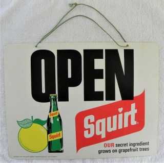 1971 Squirt " Our Secret Ingredient " Soda Pop,  Open - Closed Sign