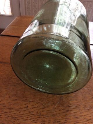 Antique 1800 ' s Large Green Gallon Demi - John Bottle 4