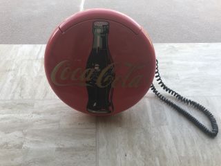 1995 VINTAGE COCA COLA DUAL NEONS BLINKING LIGHT MUSICAL DISC TELEPHONE 2