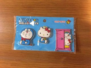 Sanrio Doraemon Hello Kitty Limited Collaboration Clip Three Set Ex,  Japan