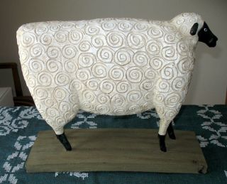 David Harden Large Folk Art Sheep Primitive Decor 15.  5 " X 11.  5 "