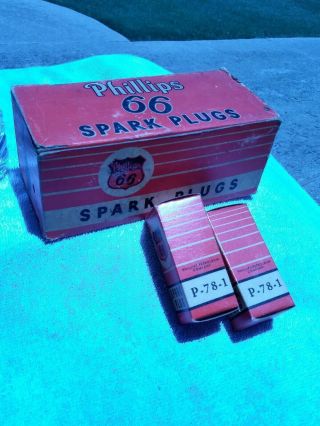 Phillips 66 Spark Plug 10 Old Stock With Origional Box