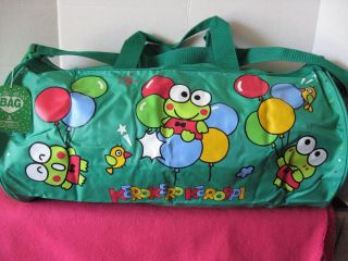 Sanrio Keroppi Travel Duffle Bag Balloon 100 Nylon Vintage 1988/1992