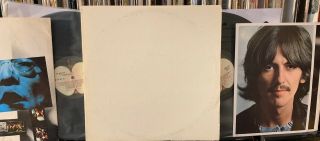 The Beatles S/t Aka White Album Apple Swbo 101 1971 W/ Poster & Pix Ex Vinyl