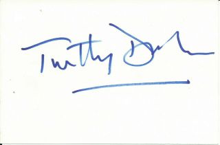 Timothy Dalton James Bond & Vintage In - Person Signed Card