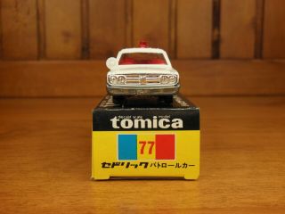 TOMY Tomica 77 NISSAN CEDRIC Patrol car,  Made in Japan vintage pocket car Rare 6