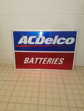 - - Ac Delco Batteries Aluminum Sign