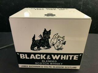 FLEISHMANN BLACK & WHITE SCOTCH WHISKEY MOTION BAR DISPLAY DOGS POP UP 2