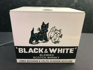 FLEISHMANN BLACK & WHITE SCOTCH WHISKEY MOTION BAR DISPLAY DOGS POP UP 5