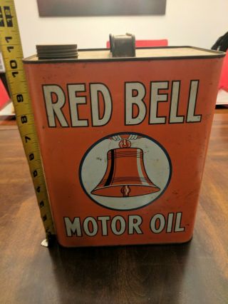 Rare Red Bell 2 Gallon Motor Oil Can - Sico Co.  - Mt.  Joy,  Pa Conditio
