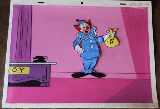 Bozo The Clown Animation Cel Hand Painted Background 625