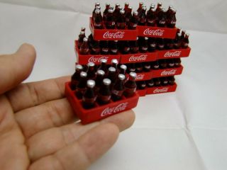 6 Set Coke Cola Sofe Coke Bottle And Crate Set Dollhouse Miniature