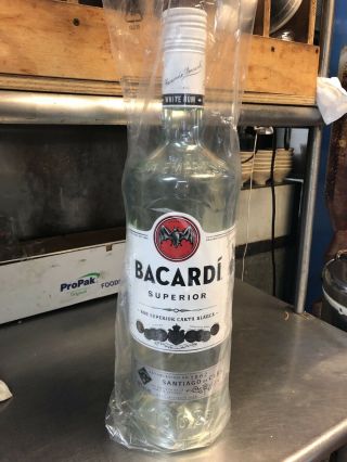 Bacardi Rum Bar Display Bottle 4.  5 Liter