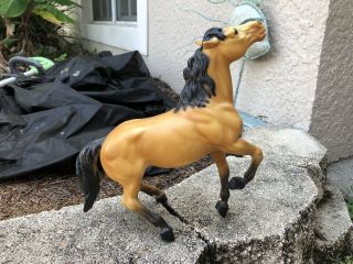 Vintage Breyer Horse 87 Dark Buckskin Diablo Semi - Rearing Mustang Solid Face