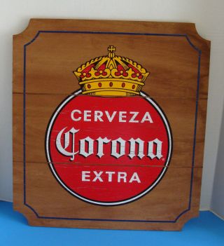 Corona Extra Heritage 21 " X 19 " Wood Bar Sign