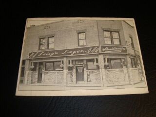Circa 1910 Leisy Brewing Postcard,  Muehlhaeusler’s Bar,  Cleveland,  Ohio