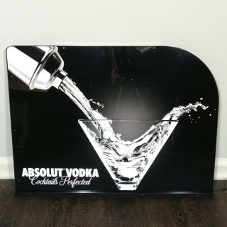 Absolut Vodka Light Up Wall Sign Cocktails Perfected Motion Lights Bar Man Cave
