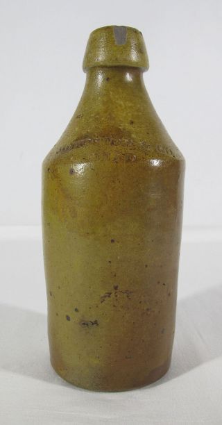 1860 ' s Pre Prohibition STONEWARE Bottle JOHNSTON & CO / MEAD yqz 3