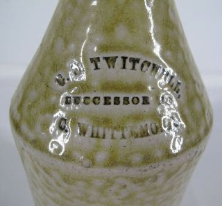 C 1865 Pre Prohibition Stoneware Bottle Twitchell Successor To Whittemore Yqz