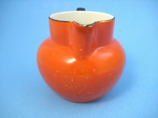 Vintage Ansells The Better Beer Pitcher Orange Porcelain Made in England 2