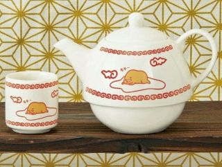 Japan Cute Kawaii Sanrio Gudetama Egg White Asian Dim Sum Tea Pot Cup Drink Set