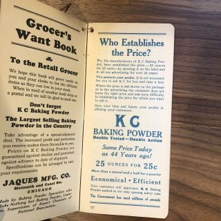 KC Baking Powder Antique 1800s Victorian Advertising Vintage Booklet Brochure 2